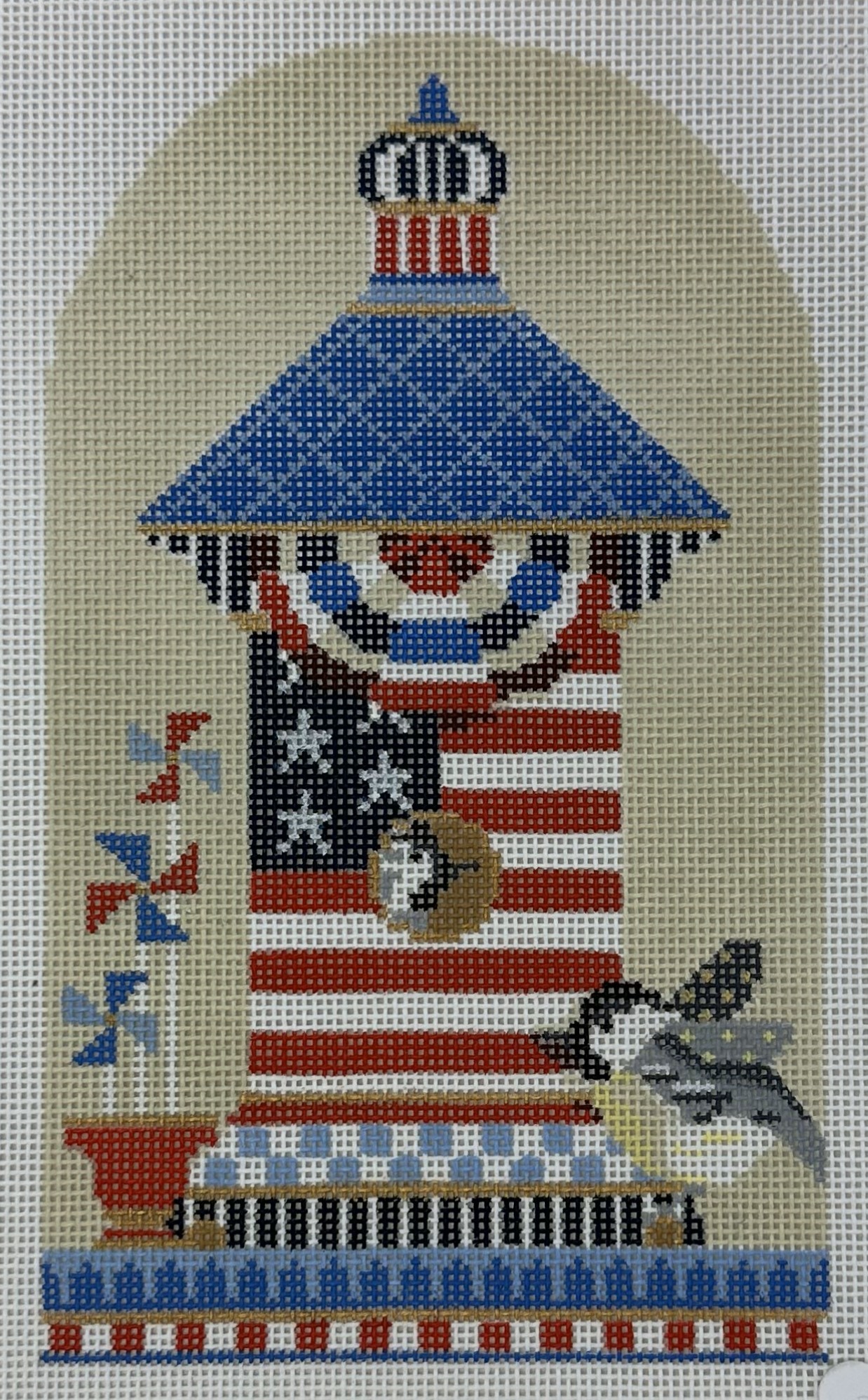 Patriotic Chickadee Birdhouse